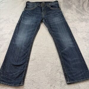 Silver Jeans Mens Zac Bootcut Dark Wash Boot Cut Denim Cowboy Rodeo 32x30